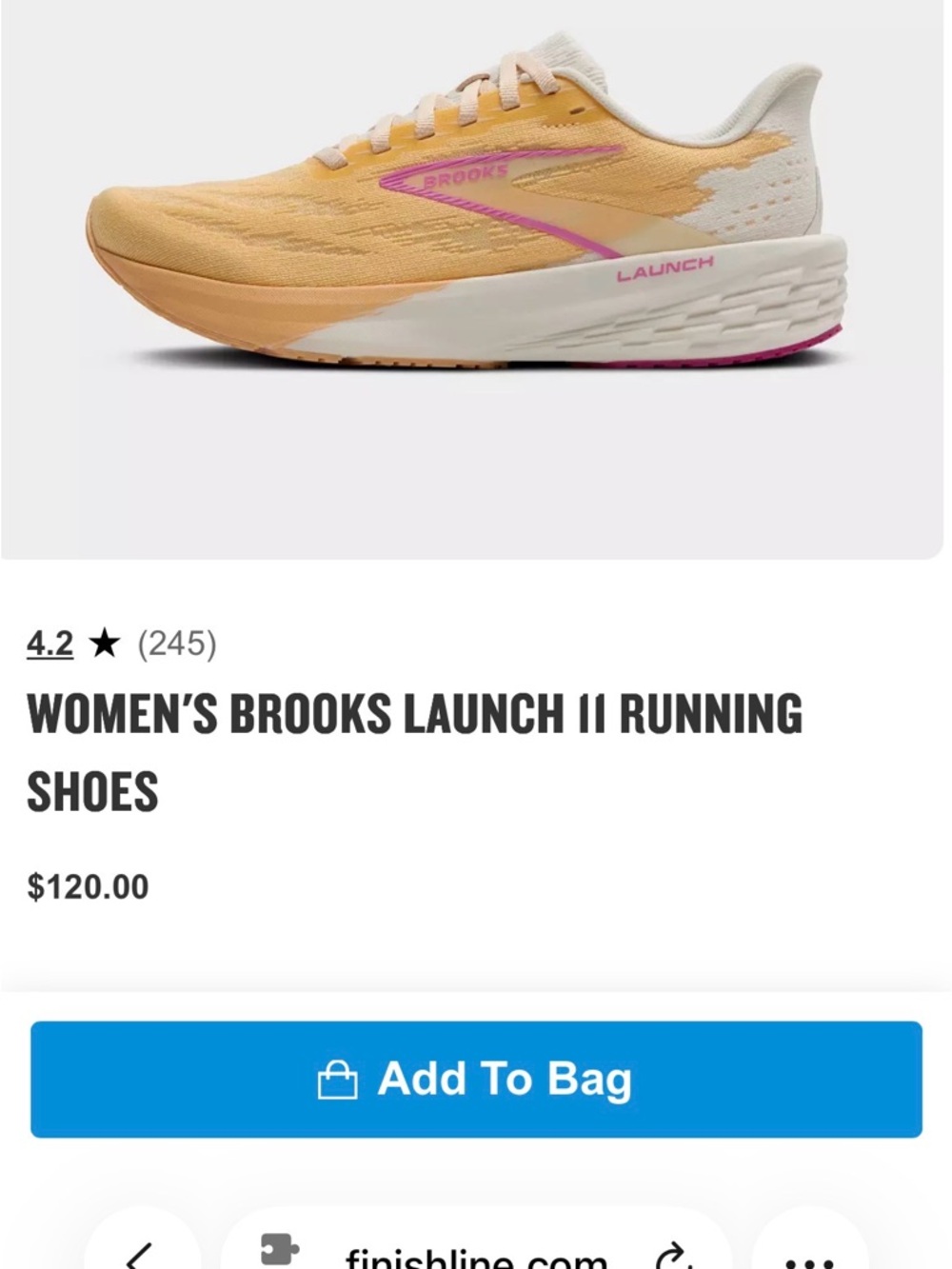 NWT Brooks Launch 11 Women's Running Shoes - Yellow with Pink Accents